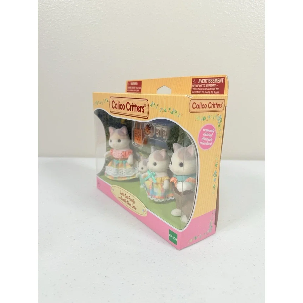 NEW Calico Critters Latte Cat Family Full Set US SELLER Epoch Sylvanian Families